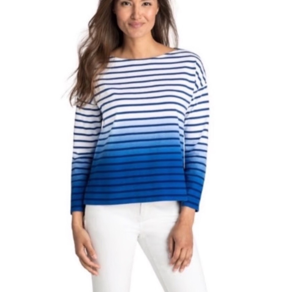 Vineyard Vines Dip Dye Strip Top sz S